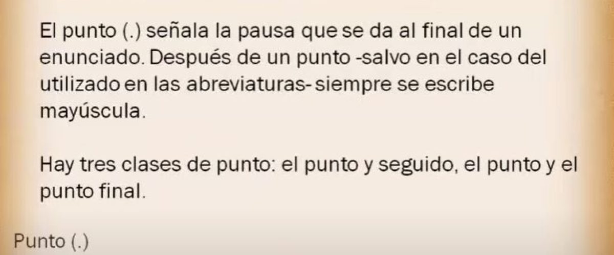 6421 Signos de puntuación EL PUNTO